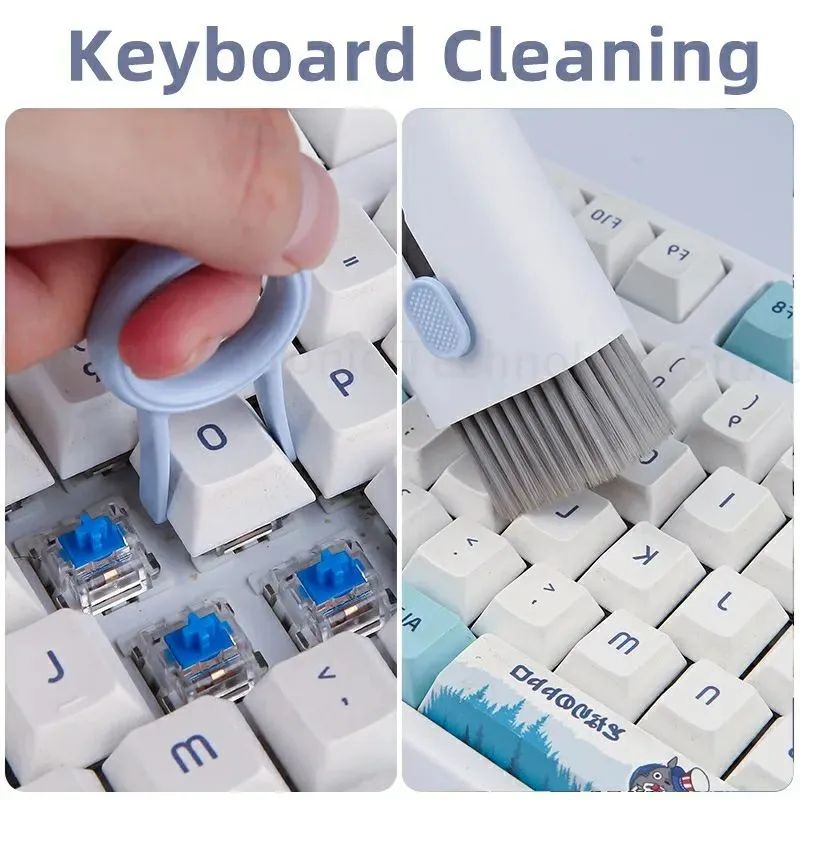 7 In 1 Computer Keyboard Cleaner Brush Kit Earphone Cleaning Pen For Headset Keyboard Cleaning Tools Cleaner Keycap Puller